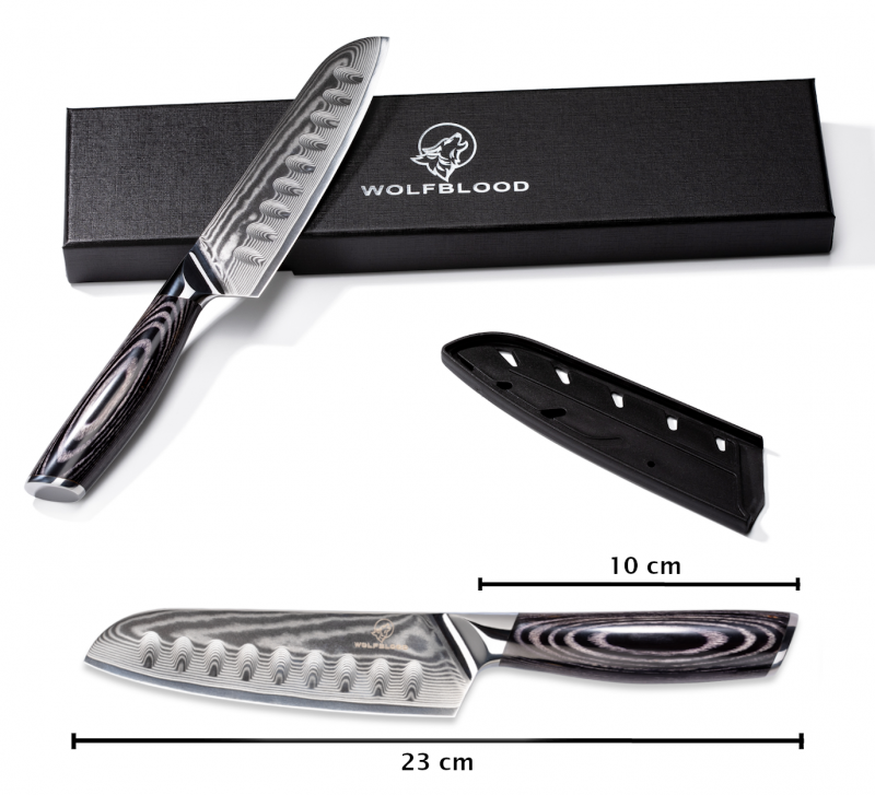 Draufsicht Schachtel Chefmesser-Damastmesser-Damast-Messer-Damast-Küchenmesser-Kochmesser-Messerset-Messer-Set